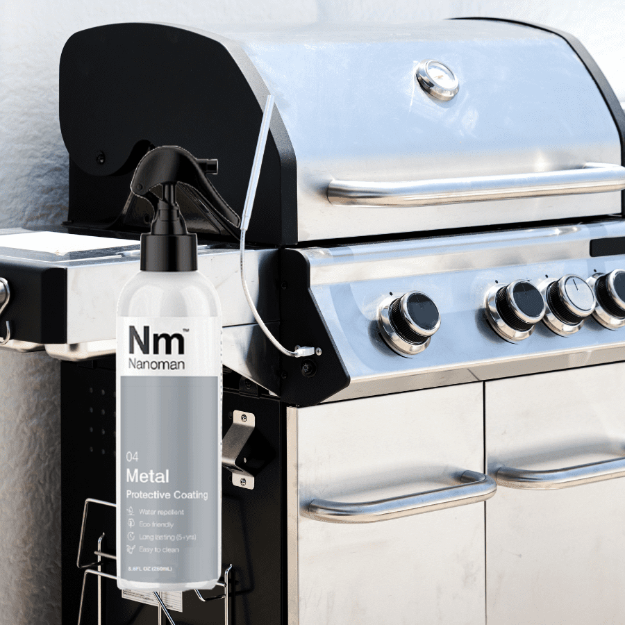metal coating for bbq to reduce stains